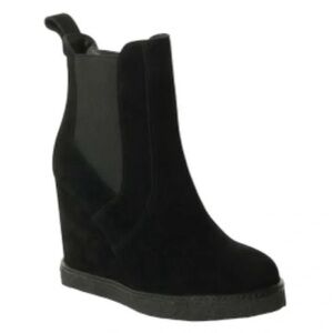 Boots VANELI  JABEL Black Suede Wedge Ankle Boot | size 10